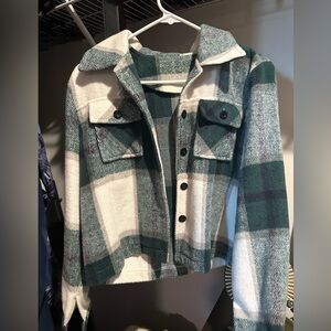 Green Plaid Shacket